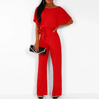 Ladies Jumpsuits Solid Color Loose Wide Sleeve Strappy Waist Jumper for Summer JL
Ladies Jumpsuits Solid Color Loose Wide Sleeve Strappy Waist Jumper for Summer JL