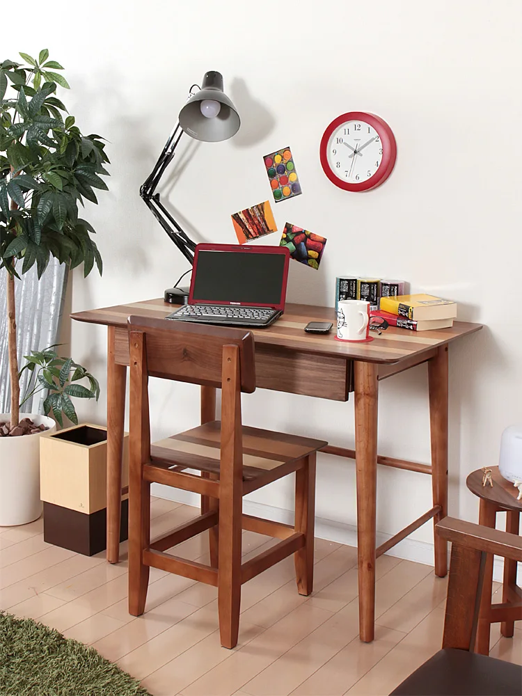 Image Modern Wood Computer Laptop Desk Table Workstation For Home Office Furniutre Desktop Study Table Wooden Notebook Writing Table