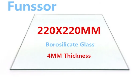 Кровать из боросиликатного стекла Funssor 220 мм x 220X4 мм плоская полированная кромка для MK2 MK3 Reprap 3D принтера
Кровать из боросиликатного стекла Funssor 220 мм x 220X4 мм плоская полированная кромка для MK2 MK3 Reprap 3D принтера