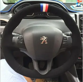 Genuine Suede Car Steering Wheel Cover for Peugeot 2008 with high function key suede frosted hand sewn wheel cover
Genuine Suede Car Steering Wheel Cover for Peugeot 2008 with high function key suede frosted hand sewn wheel cover
