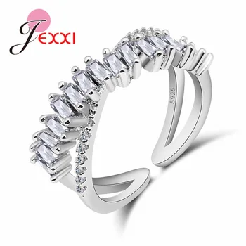 Charm 925 Sterling Silver Rings Anillos Bague New Fashion Adjustable Ring Open Cubic Zirconia Rings for Women Birthday
Charm 925 Sterling Silver Rings Anillos Bague New Fashion Adjustable Ring Open Cubic Zirconia Rings for Women Birthday