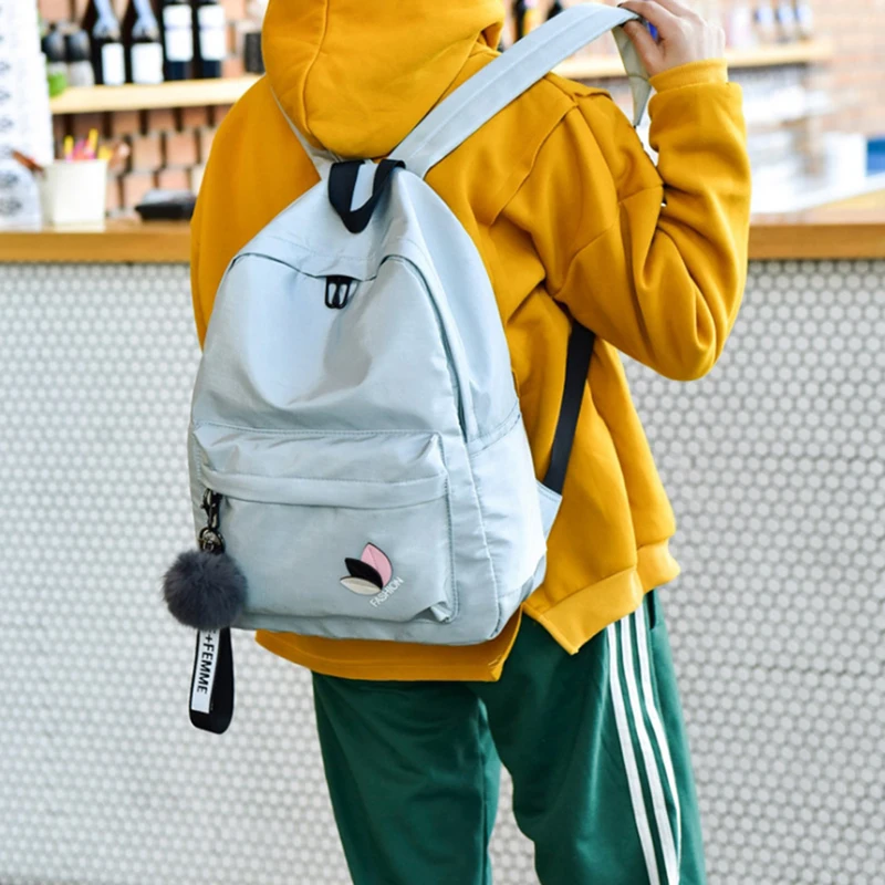 Woman Shoulder Bag Hair Ball Embroidery Bag Travel Soft Backpack Girls College Wind Backpack Adjustable Schoolbag
Woman Shoulder Bag Hair Ball Embroidery Bag Travel Soft Backpack Girls College Wind Backpack Adjustable Schoolbag