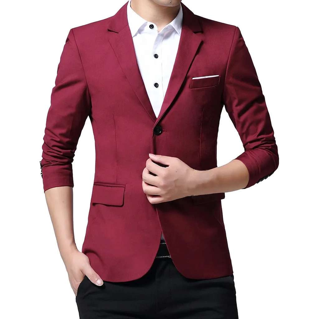 Men's Fashion New Style Two-Button Suit For Self-Cultivation Pure Color Coat Solid Pattern Polyester Material Thin Thickness j8
Men's Fashion New Style Two-Button Suit For Self-Cultivation Pure Color Coat Solid Pattern Polyester Material Thin Thickness j8