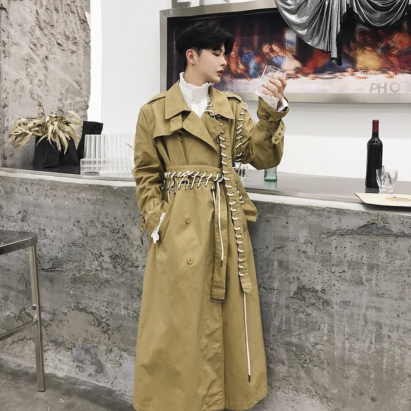 MIXCUBIC 2018 Autumn unique Drawstring Long section jackets trench for men casual loose Stitching Windbreaker men,M-XXL
MIXCUBIC 2018 Autumn unique Drawstring Long section jackets trench for men casual loose Stitching Windbreaker men,M-XXL
