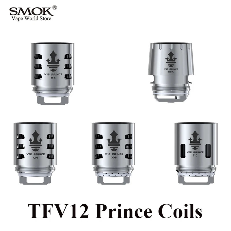 Electronic Cigarette SMOK TFV12 Prince Coil Vape Box Mod Atomizer Core Q4 X6 T10 M4 Coil for Mag Kit Stick Prince 3pcs/lot S201
Electronic Cigarette SMOK TFV12 Prince Coil Vape Box Mod Atomizer Core Q4 X6 T10 M4 Coil for Mag Kit Stick Prince 3pcs/lot S201