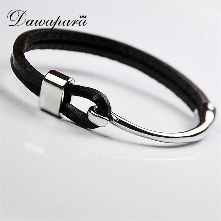 Dawapara Wrap Genuine Leather Black Belt Male Accessories Stainless Steel Biker Clasp Bracelet Lock Bangle Jewelry
Dawapara Wrap Genuine Leather Black Belt Male Accessories Stainless Steel Biker Clasp Bracelet Lock Bangle Jewelry