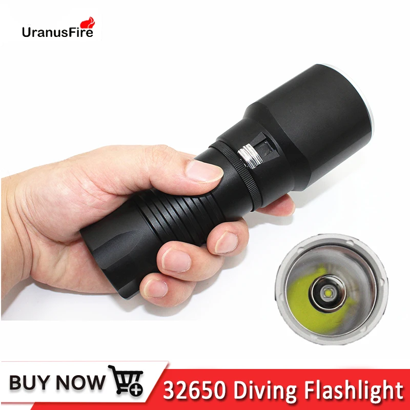 Underwater 100M Scuba Waterproof Diving Flashlight CREE XM-L2 LED White Light Power by 32650 battery
Underwater 100M Scuba Waterproof Diving Flashlight CREE XM-L2 LED White Light Power by 32650 battery