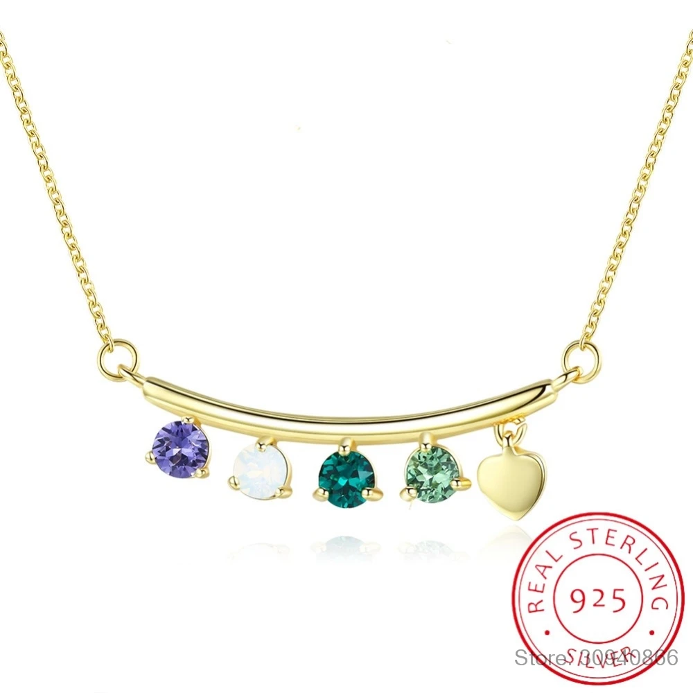 LEKANI New Colorful Crystal From Swarovski Gold Color Metal Heart Pendant Necklaces For Women Sterling Silver Necklace Jewelry
LEKANI New Colorful Crystal From Swarovski Gold Color Metal Heart Pendant Necklaces For Women Sterling Silver Necklace Jewelry