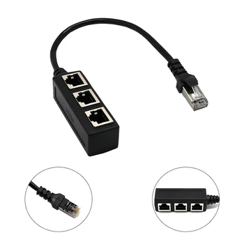 1PC LAN Ethernet Network RJ45 Connector Splitter Adapter Cable For Networking Extension 1 Male To 3 Female Port
1PC LAN Ethernet Network RJ45 Connector Splitter Adapter Cable For Networking Extension 1 Male To 3 Female Port