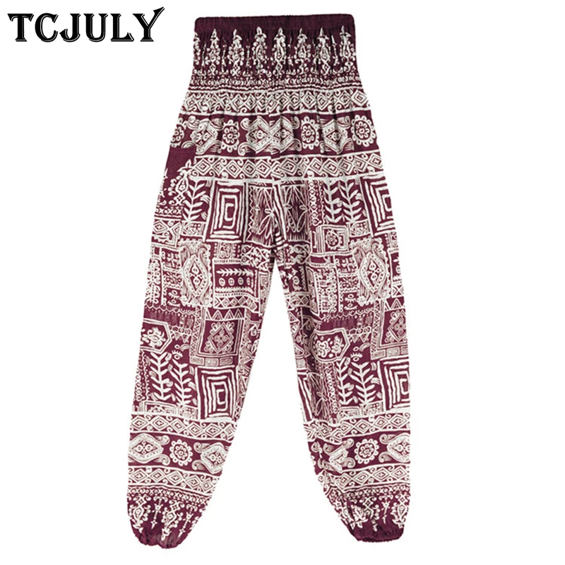 TCJULY Summer 2019 New Bohemian Harem Women Palazzo Pants Loose Casual High Waist Drawstring Bloomers Trousers Cotton Wide Pants
TCJULY Summer 2019 New Bohemian Harem Women Palazzo Pants Loose Casual High Waist Drawstring Bloomers Trousers Cotton Wide Pants