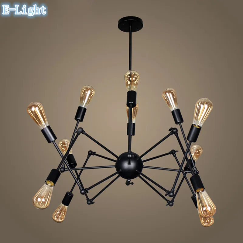 Brande 8/12 Bulbs Iron Spider Chandelier Lamp Vintage Black Chalets Personalis Can Adjustable Led Chandeliers Home Lighting
Brande 8/12 Bulbs Iron Spider Chandelier Lamp Vintage Black Chalets Personalis Can Adjustable Led Chandeliers Home Lighting