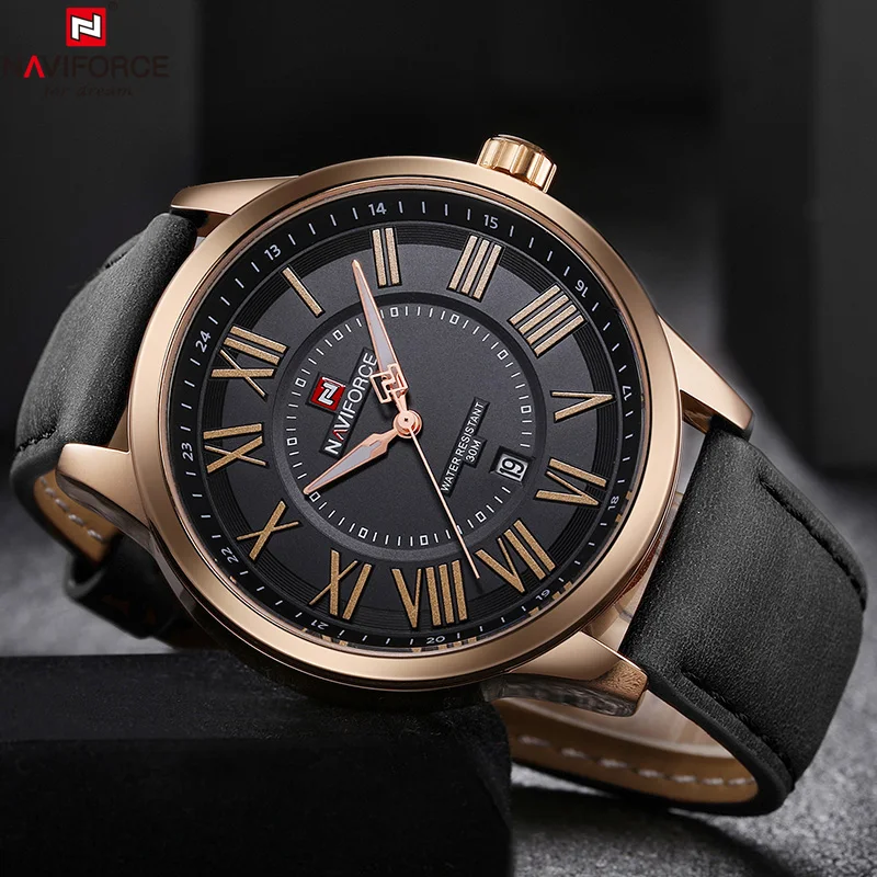 NAVIFORCE Watch Men Luxury Brand Famous Men's Wrist Watches Leather Sport Watch Men Waterproof Relogio Masculino Naviforce
NAVIFORCE Watch Men Luxury Brand Famous Men's Wrist Watches Leather Sport Watch Men Waterproof Relogio Masculino Naviforce