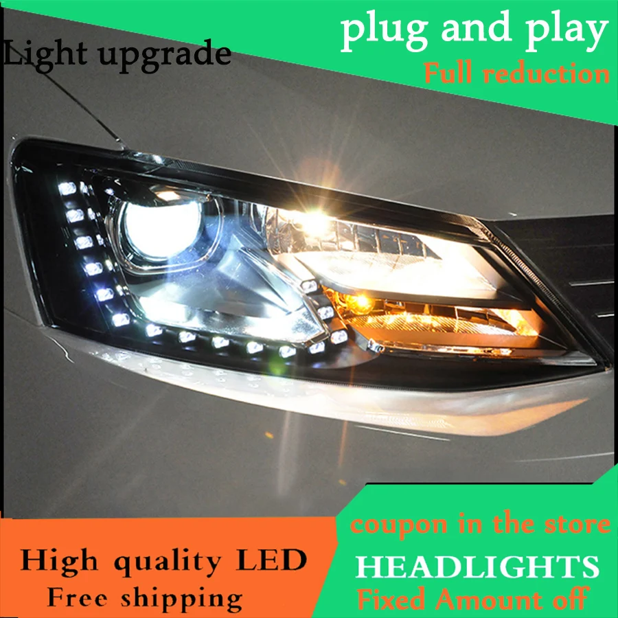 Car Styling Head Lamp case For VW Jetta MK6 2012-2016 Headlights LED Headlight DRL Daytime Running Light Bi-Xenon Lens
Car Styling Head Lamp case For VW Jetta MK6 2012-2016 Headlights LED Headlight DRL Daytime Running Light Bi-Xenon Lens