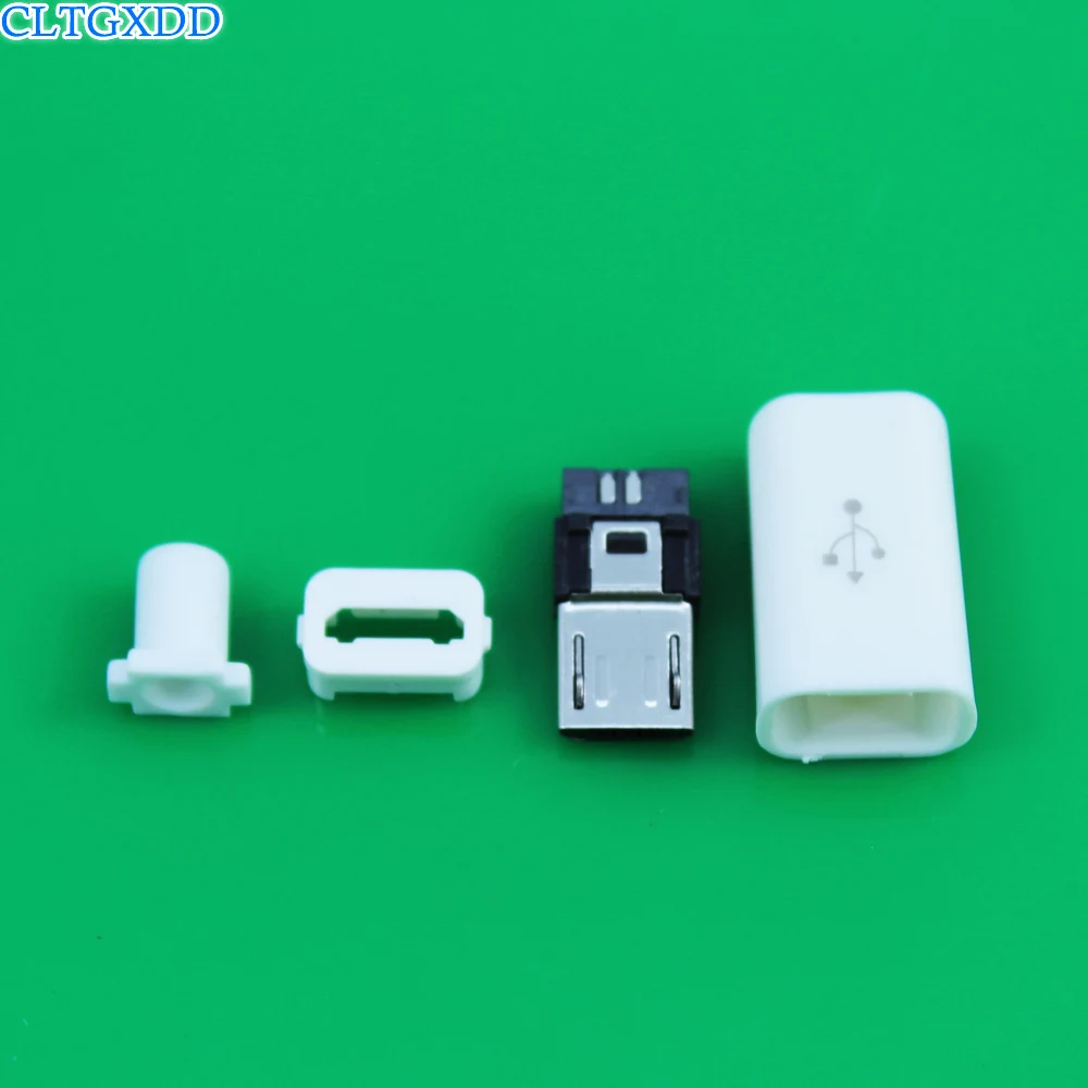 Cltgxdd Черный Белый Micro USB 5 штырьковый разъем и Пластик Крышка для