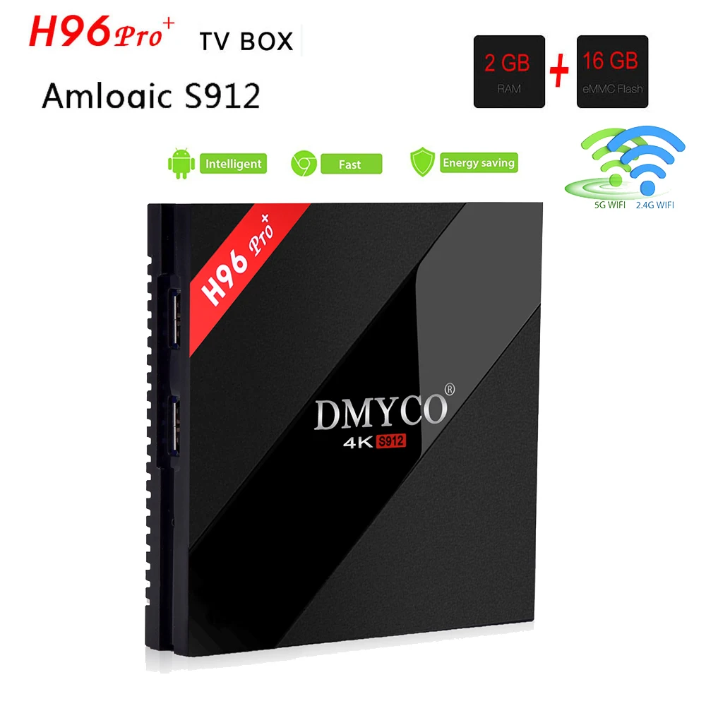 H96 Pro Plus Smart Android 7.1 TV Box Amlogic S912 Octa Core 2G/16G 2.4GHz/5.8GHz Wifi 4K Bluetooth 4.1 Set Top Box Media Player
H96 Pro Plus Smart Android 7.1 TV Box Amlogic S912 Octa Core 2G/16G 2.4GHz/5.8GHz Wifi 4K Bluetooth 4.1 Set Top Box Media Player