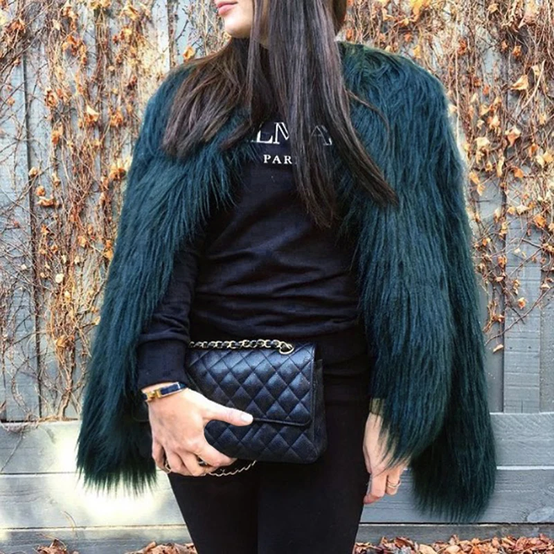Fashion Furry Fur Coat Women Fluffy Warm Long Sleeve Outerwear Autumn Winter Coat Jacket Hairy Collarless Overcoat Plus Size 3XL
Fashion Furry Fur Coat Women Fluffy Warm Long Sleeve Outerwear Autumn Winter Coat Jacket Hairy Collarless Overcoat Plus Size 3XL