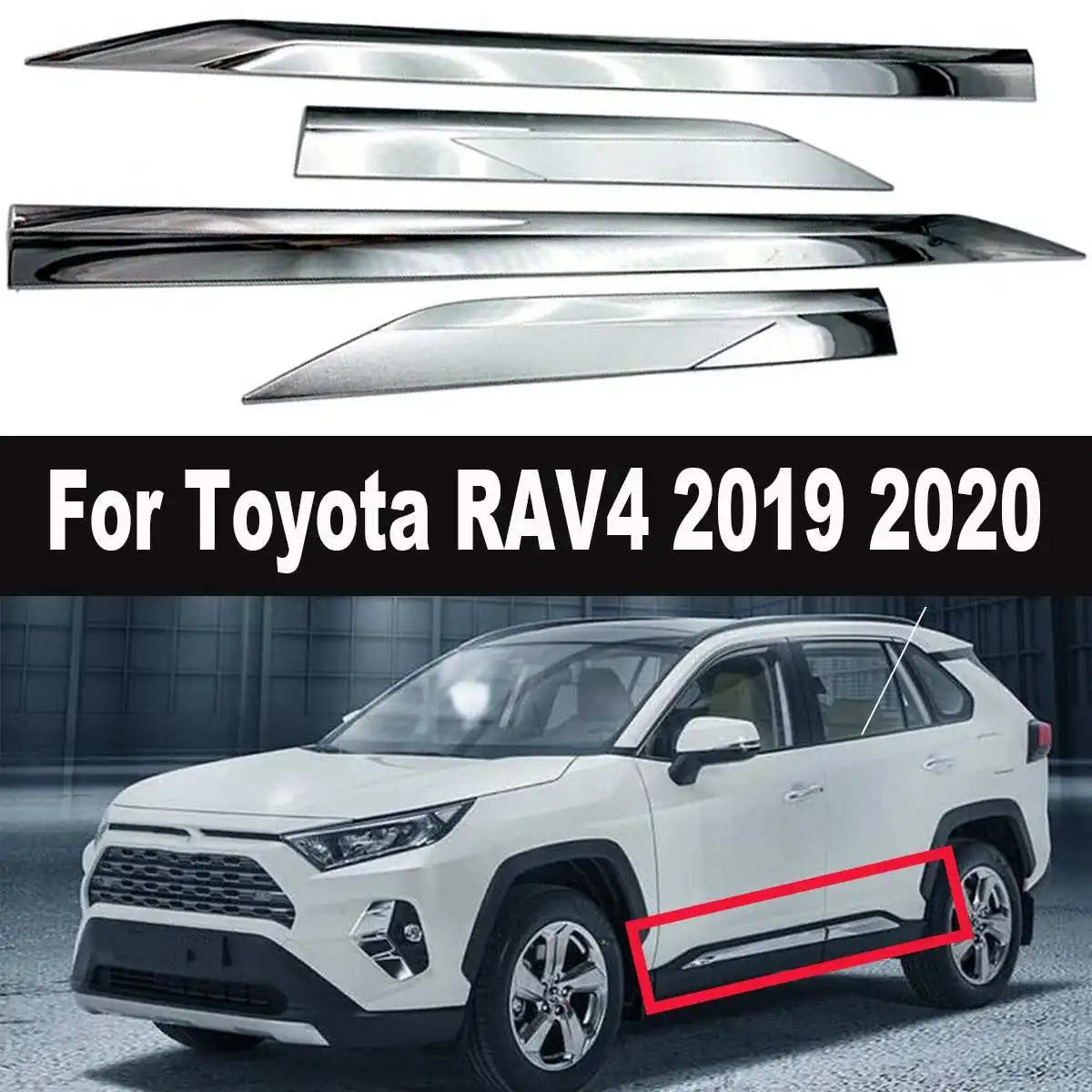 Chrome Side Door Body Molding ABS Panel Trim for Toyota for RAV4 2019 2020 Side Strips Trim Cover Car Chromium Styling
Chrome Side Door Body Molding ABS Panel Trim for Toyota for RAV4 2019 2020 Side Strips Trim Cover Car Chromium Styling