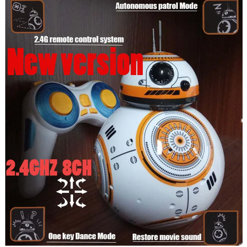 Star Wars:The Last Jedi BB-8 Robot With LED Light 3D 2.4GHZ 8CH Tuch Dimming Eye Protection Home Decorations Toy Doll S566 
Star Wars:The Last Jedi BB-8 Robot With LED Light 3D 2.4GHZ 8CH Tuch Dimming Eye Protection Home Decorations Toy Doll S566
