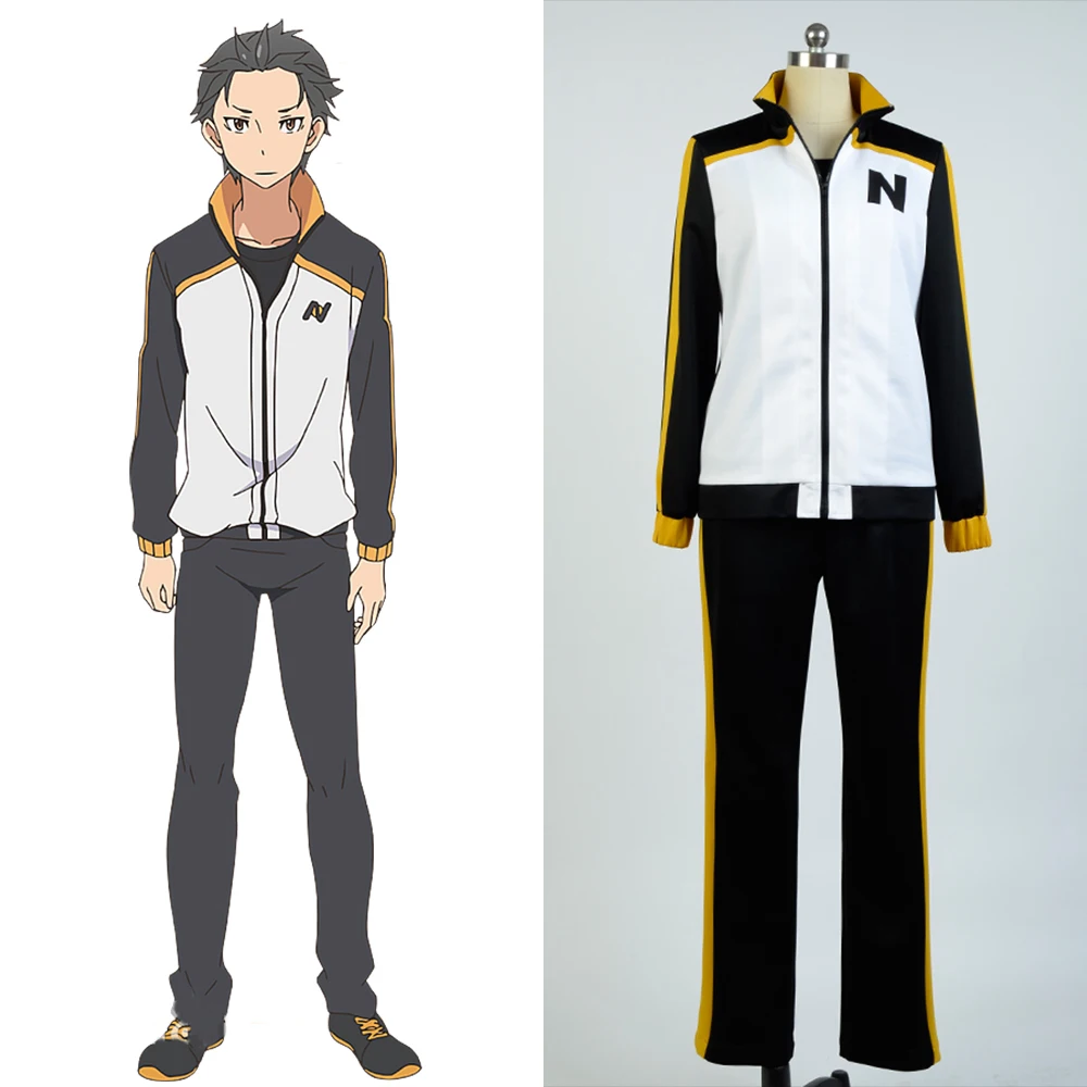 Re Zero Life in a Different World from Subaru Natsuki Outfit Cosplay Costume Full Uniform Halloween Carnival Men | Тематическая
