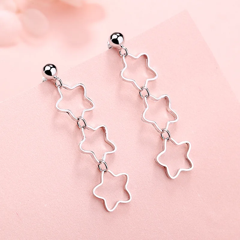 925 Sterling Silver Beach Tassel Star Statement Dangle Earrings For Women Lady Fashion Jewelry Pendientes Mujer Moda eh1195
925 Sterling Silver Beach Tassel Star Statement Dangle Earrings For Women Lady Fashion Jewelry Pendientes Mujer Moda eh1195