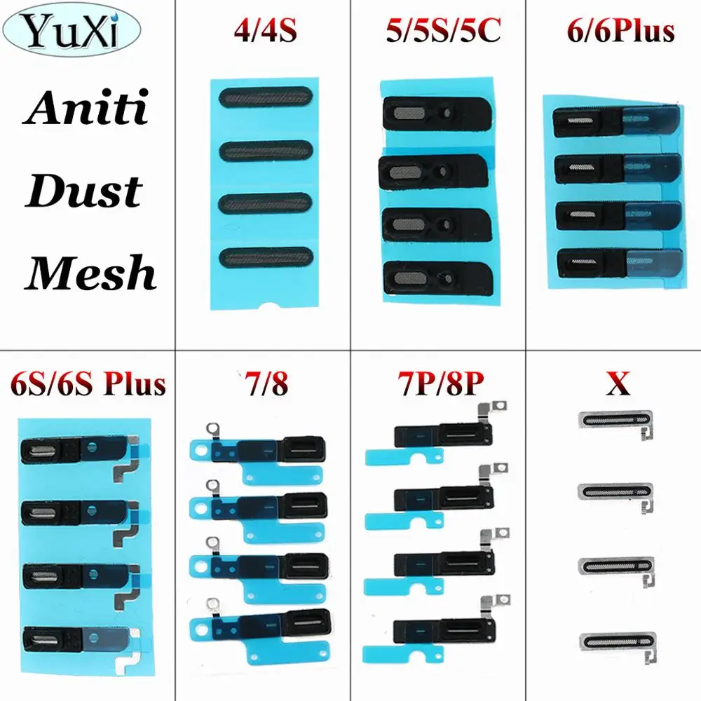 Сетка для наушников YuXi 10 шт. клейкая сетка iPhone 8 7 6s 6 plus 5 5s 4 4S X защиты от пыли |