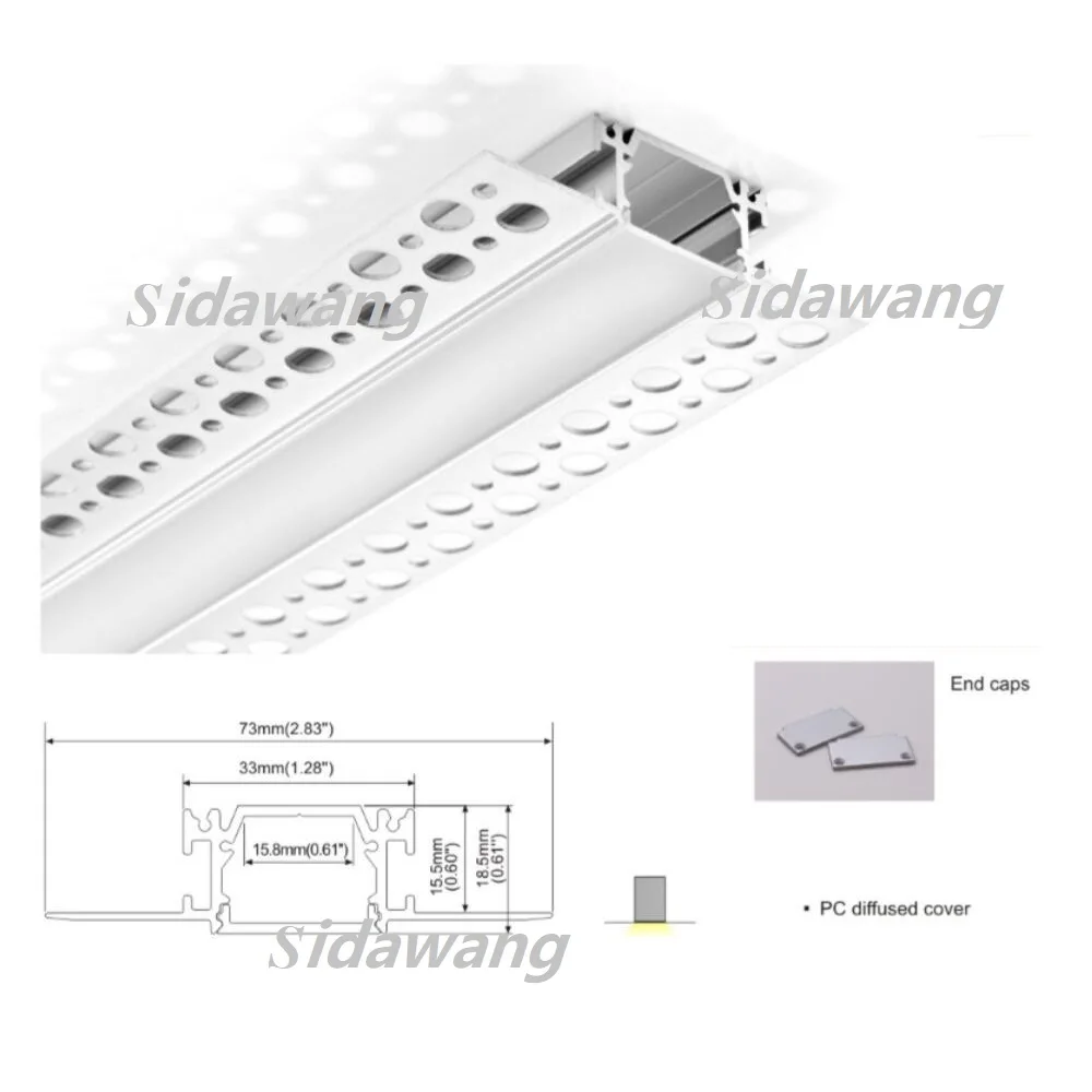 2meter/pc,Aluminium LED profile whith flange, recessed into 5/8" drywall led aluminum profile SDW063
2meter/pc,Aluminium LED profile whith flange, recessed into 5/8" drywall led aluminum profile SDW063