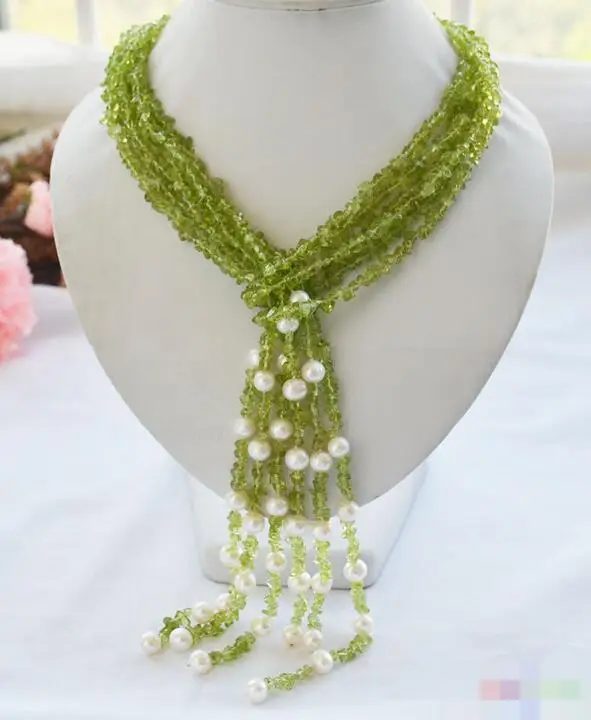 song voge gem nanJ1129 4strands olivine detritus round freshwater pearl necklace
song voge gem nanJ1129 4strands olivine detritus round freshwater pearl necklace