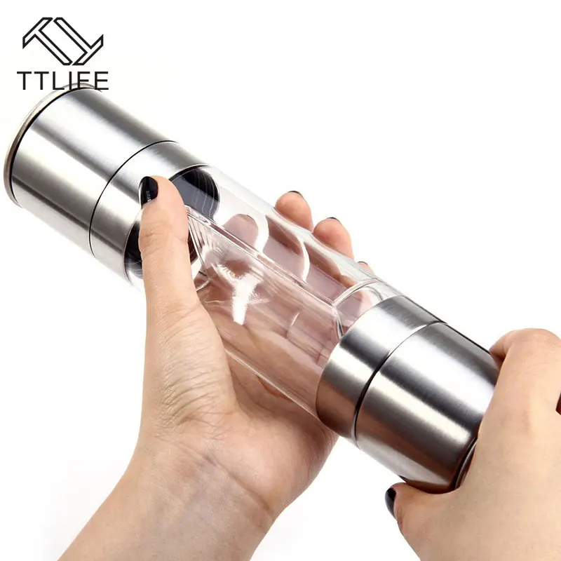 TTLIFE High Quality Cooking Tools 2 IN 1 Spice Salt & Pepper Mill Premium Salt Shaker Spice Herb Pepper Grinder Mill Tool
TTLIFE High Quality Cooking Tools 2 IN 1 Spice Salt & Pepper Mill Premium Salt Shaker Spice Herb Pepper Grinder Mill Tool