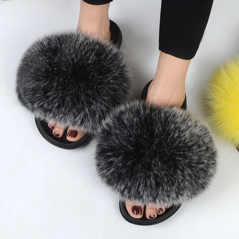 2019 New Women's Real Fox Fur Slides Anti-slip Sliders Indoor Eva Slippers Genuine Natural Fur Fashion Style
2019 New Women's Real Fox Fur Slides Anti-slip Sliders Indoor Eva Slippers Genuine Natural Fur Fashion Style