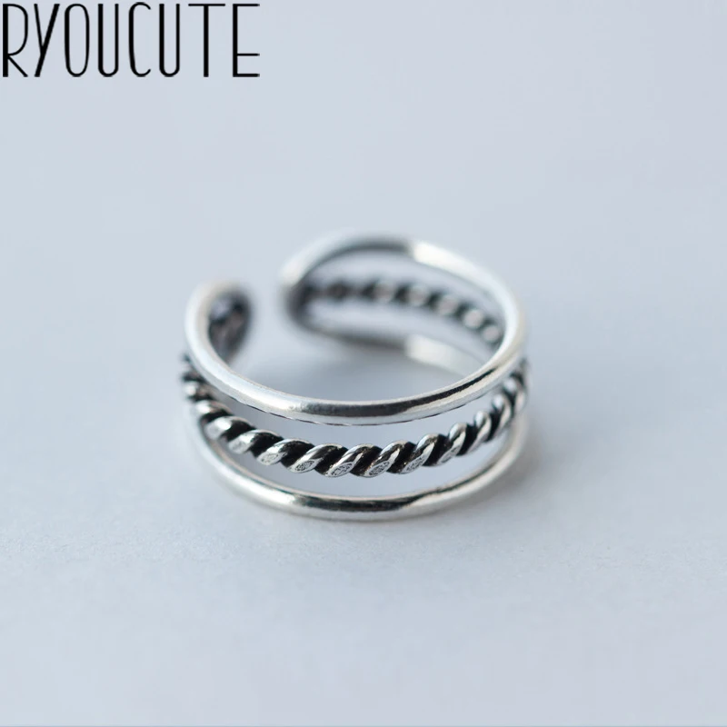 RYOUCUTE 100% Real 925 Sterling Silver Exaggerated Personality Retro Multilayer Rings for Women Statement Adjustable Finger Ring
RYOUCUTE 100% Real 925 Sterling Silver Exaggerated Personality Retro Multilayer Rings for Women Statement Adjustable Finger Ring