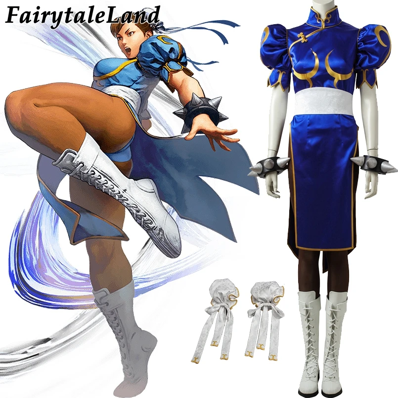 Street Fighter 5 Chun Li Cosplay Costume Carnival Halloween Costume Hot game Chun Li Dress custom made sexy costume suit
Street Fighter 5 Chun Li Cosplay Costume Carnival Halloween Costume Hot game Chun Li Dress custom made sexy costume suit