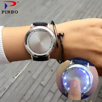 Creative Personality Minimalist Touch Screen Waterproof LED Watch Leather Men Women Couple Watch Electronic Watch C-60 PINGBO
Creative Personality Minimalist Touch Screen Waterproof LED Watch Leather Men Women Couple Watch Electronic Watch C-60 PINGBO