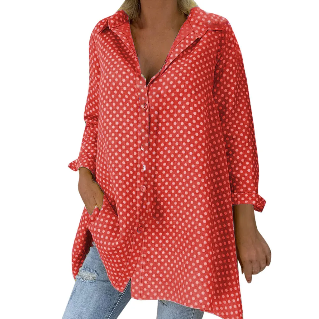 MUQGEW Female T-Shirts For Women Plus Size Vintage Polka Dots Shirt Collar Tees Top Shirt Three Quarter Sleeve #516
MUQGEW Female T-Shirts For Women Plus Size Vintage Polka Dots Shirt Collar Tees Top Shirt Three Quarter Sleeve #516