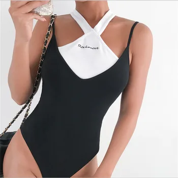 Sexy Women V-Neck Lace Up Bandage Bodysuit Leotard Simple Romper Tops Jumpsuit Bodysuit Tank Black White Colorblock Jumpsuit
Sexy Women V-Neck Lace Up Bandage Bodysuit Leotard Simple Romper Tops Jumpsuit Bodysuit Tank Black White Colorblock Jumpsuit