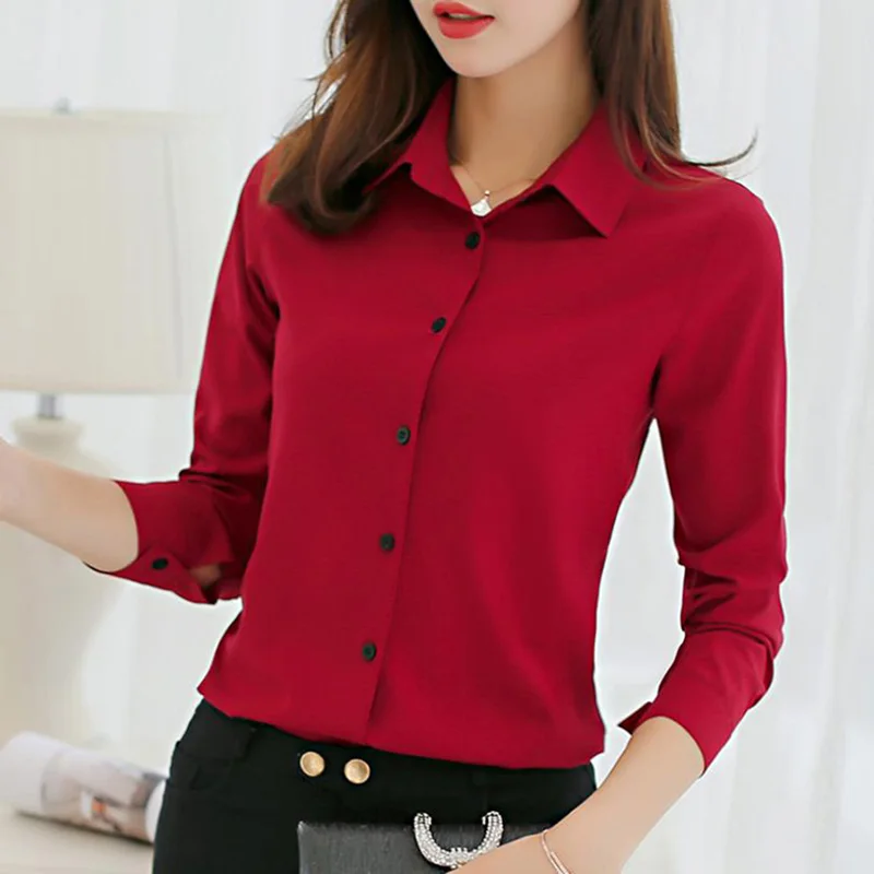 2019 Spring Fashion Women Blouses Chiffon Office Career Slim Shirts Tops Casual Long Sleeve Big Size Blouses For Female
2019 Spring Fashion Women Blouses Chiffon Office Career Slim Shirts Tops Casual Long Sleeve Big Size Blouses For Female
