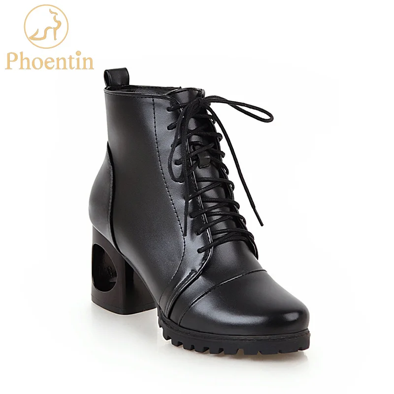 black dr martins boots 2018 lace up boots ankle for women with zipper work shoes women fretwork heels round toe PHOENTIN PH079
black dr martins boots 2018 lace up boots ankle for women with zipper work shoes women fretwork heels round toe PHOENTIN PH079