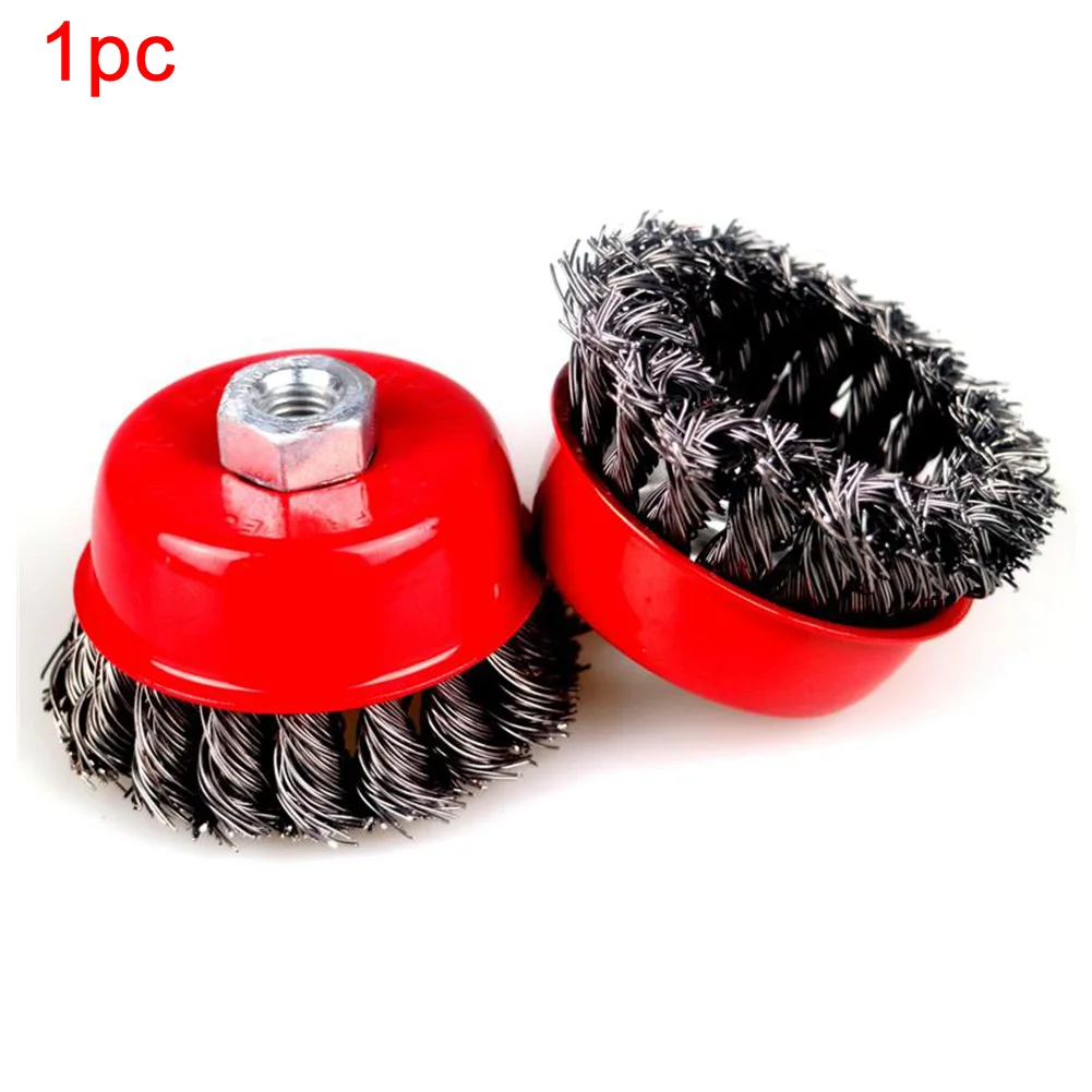 Quick Rust Clean Metal Steel Wire Wheel Durable Flat Cup Angle Grinder Brush Red Strong Paint Remove Rotary Twist Knot Deburring
Quick Rust Clean Metal Steel Wire Wheel Durable Flat Cup Angle Grinder Brush Red Strong Paint Remove Rotary Twist Knot Deburring