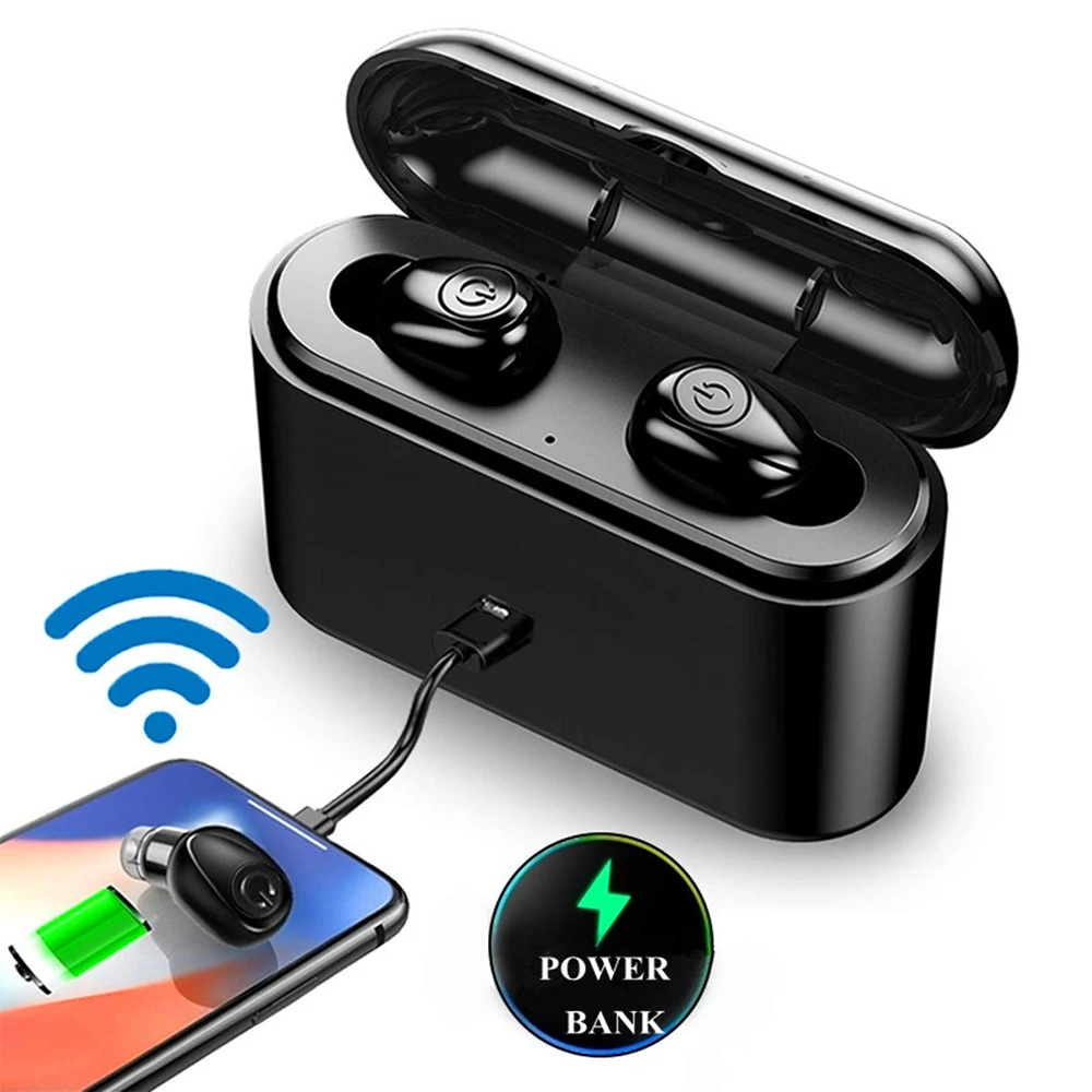 TWS Wireless Bluetooth Earbuds Stereo Waterproof Headfrees with 2200mAh Power Bank Earphones Wireless Bluetooth 5.0
TWS Wireless Bluetooth Earbuds Stereo Waterproof Headfrees with 2200mAh Power Bank Earphones Wireless Bluetooth 5.0