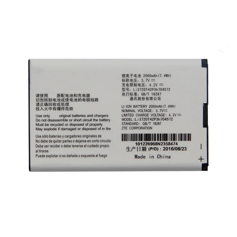 Original High Capacity Li3720T42P3h704572 Phone battery For ZTE MF90M MF91 MF90 4G WIFI Router 2000mAh
Original High Capacity Li3720T42P3h704572 Phone battery For ZTE MF90M MF91 MF90 4G WIFI Router 2000mAh