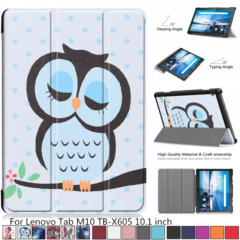 For Lenovo Tab M10 TB-X605F Case New Print Tri-Fold Magnetic Cover Tab M10 X605 X605f Tablet Protective Shell Skin fundas + pen
For Lenovo Tab M10 TB-X605F Case New Print Tri-Fold Magnetic Cover Tab M10 X605 X605f Tablet Protective Shell Skin fundas + pen