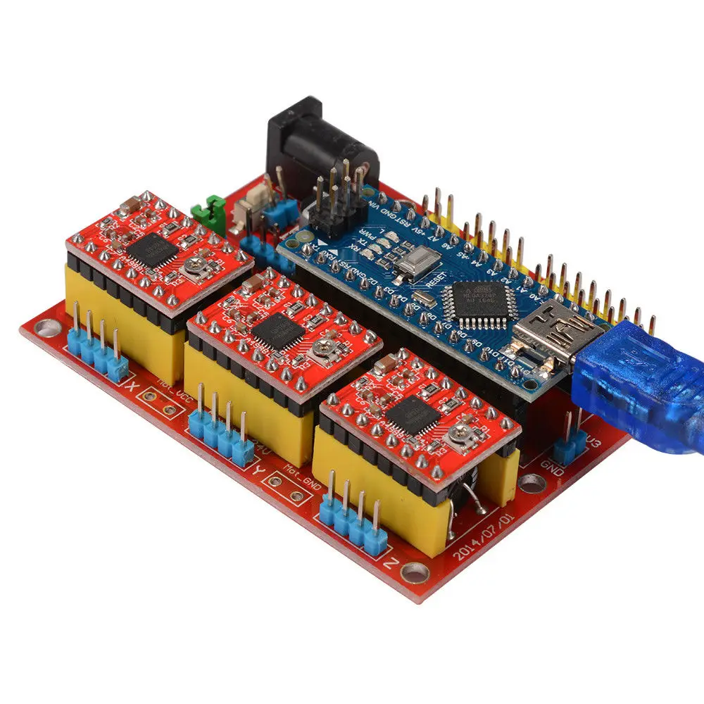 CNC Shield V4 Expansion Board Nano 3.0 Stepper A4988 Driver for Arduino 3D Printer TE732
CNC Shield V4 Expansion Board Nano 3.0 Stepper A4988 Driver for Arduino 3D Printer TE732