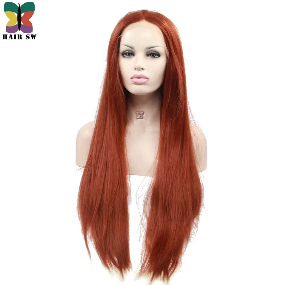 HAIR SW Long Straight Synthetic Lace Front Wig Reddish Brown Ginger Color Heat Resistant Fiber for Cosplay Women
HAIR SW Long Straight Synthetic Lace Front Wig Reddish Brown Ginger Color Heat Resistant Fiber for Cosplay Women