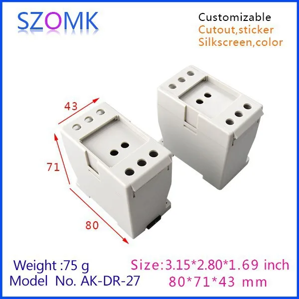 4 pieces, electrical plastic boxes din rail enclosure 80*71*43mm instrument case, szomk 2015 new junction boxes
4 pieces, electrical plastic boxes din rail enclosure 80*71*43mm instrument case, szomk 2015 new junction boxes