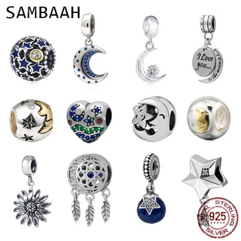 Sambaah Moon and Stars Charms 925 Sterling Silver Night and Day Moon Sun Beads fit Original Pandora Women Gifts Bracelet Chain
Sambaah Moon and Stars Charms 925 Sterling Silver Night and Day Moon Sun Beads fit Original Pandora Women Gifts Bracelet Chain