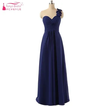 Navy Blue A Line Long Chiffon Bridesmaid Dresses 2018 One Shoulder Pleated Bridesmaids Gown
Navy Blue A Line Long Chiffon Bridesmaid Dresses 2018 One Shoulder Pleated Bridesmaids Gown