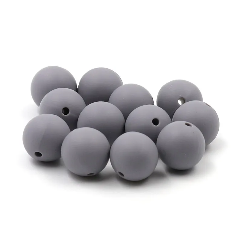 JOJOCHEW 100pcs 9mm-19mm light Gray BPA Free Silicone Baby Teething Beads Chewing Round Cuentas de silicona Necklace Handmade
JOJOCHEW 100pcs 9mm-19mm light Gray BPA Free Silicone Baby Teething Beads Chewing Round Cuentas de silicona Necklace Handmade
