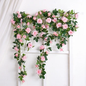 Artificial Rose Flowers Rattan String Vine Fake Plants Green Leaves Hanging Flower Garland Romantic Wedding Party Home Decor
Artificial Rose Flowers Rattan String Vine Fake Plants Green Leaves Hanging Flower Garland Romantic Wedding Party Home Decor
