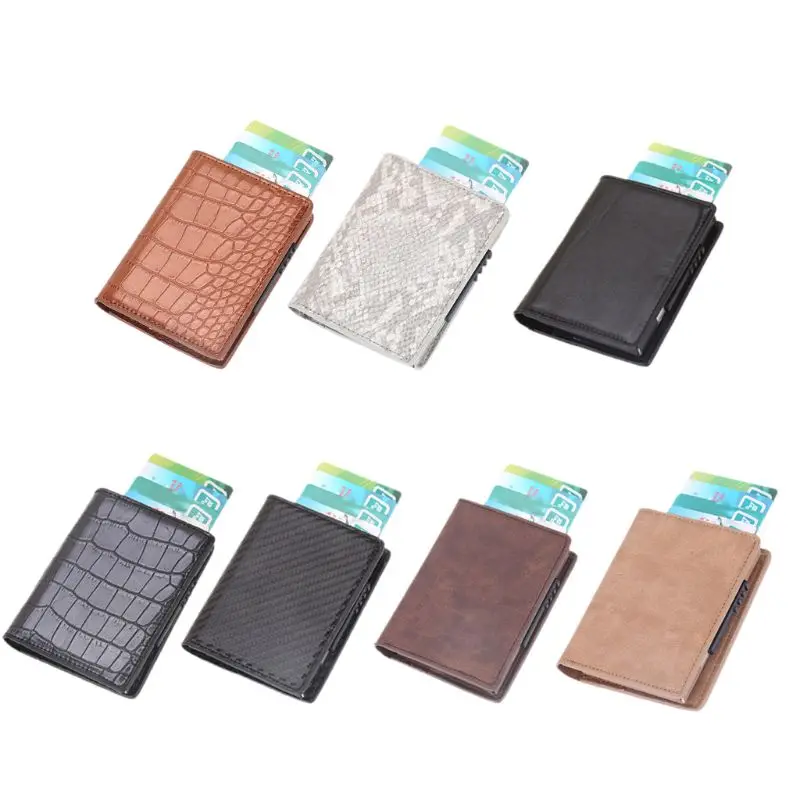 THINKTHENDO 2019 New Men PU Leather ID Credit Card Holder RFID Protector Aluminum Alloy Money Wallet Clip Card Case
THINKTHENDO 2019 New Men PU Leather ID Credit Card Holder RFID Protector Aluminum Alloy Money Wallet Clip Card Case