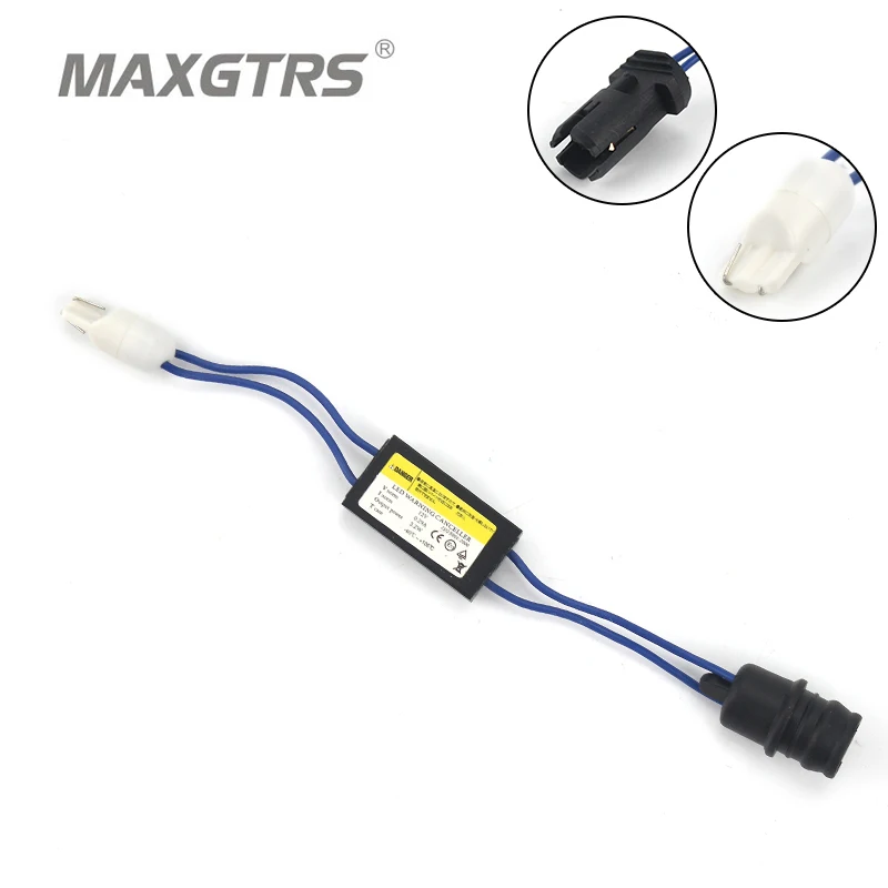 

2x Plug-In-Play Car LED Warning Canceller Decoder 501 T10 W5W 1156 1157 BA9S Socket NO Canbus OCB Error Load Resistor