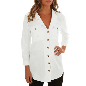 Oversize Shirts Autumn Casual Loose Women Shirts Collar Blouses Long Sleeve Button Solid Shirt Top Blusas Mujer De Moda 2018
Oversize Shirts Autumn Casual Loose Women Shirts Collar Blouses Long Sleeve Button Solid Shirt Top Blusas Mujer De Moda 2018